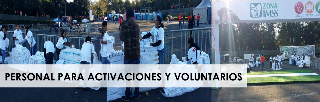 PERSONAL PARA ACTIVACIONES Y VOLUNTARIOS